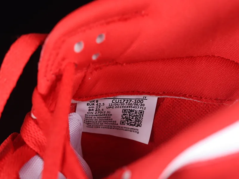 All categories Nk SB Dunk series Nk SB Dunk Low low-top sneakers M version pure original Nk Dunk Low SB "University Red" White and red Dunk series top layer low-top casual sports skateboard shoes CU1727-100
